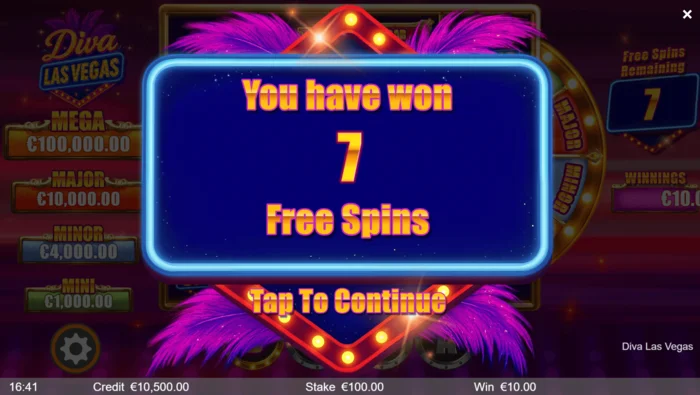 Diva Las Vegas - free spins bonus trigger